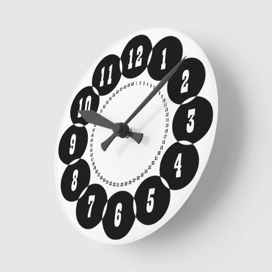 gigantische Kreiszahlen Runde Wanduhr (Winkel)