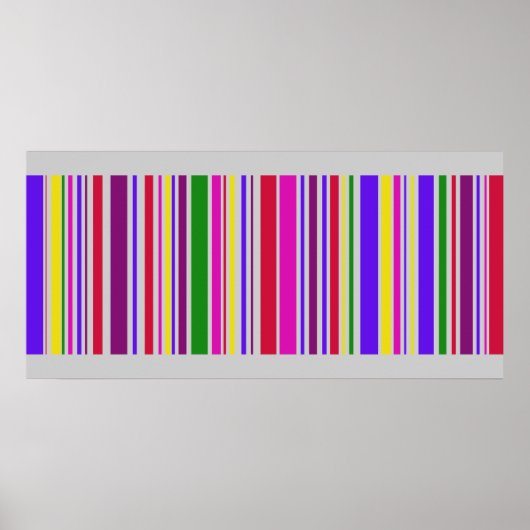 Gigantische mehrfarbige Barcode-Kunst Poster (Vorne)