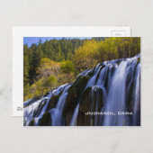 Gigantischer Wasserfall in einer China Jiuzhaigou Postkarte (Vorne/Hinten)