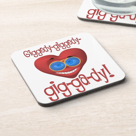 Giggedy Funny Valentine Untersetzer (Linke Seite)