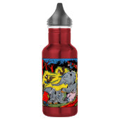 Giggle Animal Elephant Vintage Comicen Edelstahlflasche (Links)