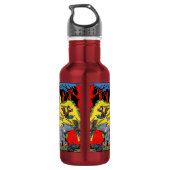 Giggle Animal Elephant Vintage Comicen Edelstahlflasche (Rückseite)