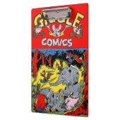 Giggle Animal Elephant Vintage Comicen Klemmbrett (Links)