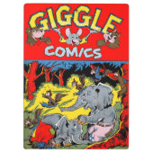 Giggle Animal Elephant Vintage Comicen Klemmbrett (Rückseite)