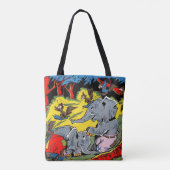 Giggle Animal Elephant Vintage Comicen Tasche (Rückseite)