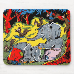 Giggle Animal Vintage Comics Mousepad