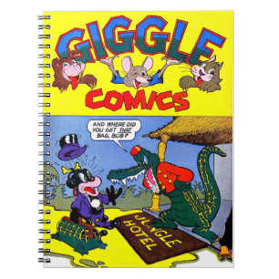 Giggle Crocodile Alligator Vintage Comicen Notizblock