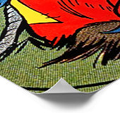 Giggle Elephant Animal Vintag Comic Poster (Ecke)