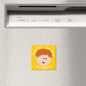 Giggle Faces Boy Redhead Magnet (In Situ (Geschirrspüler))