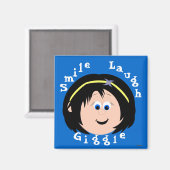 Giggle Faces Magnet (Vorderseite/Rückseite)