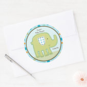 Giggle Gang Elephant Stickers/Cupcake Toppers Runder Aufkleber (Umschlag)