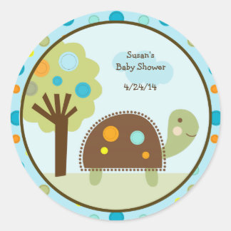 Giggle Gang Turtle/Baum/Stickers/Cupcake Toppers Runder Aufkleber