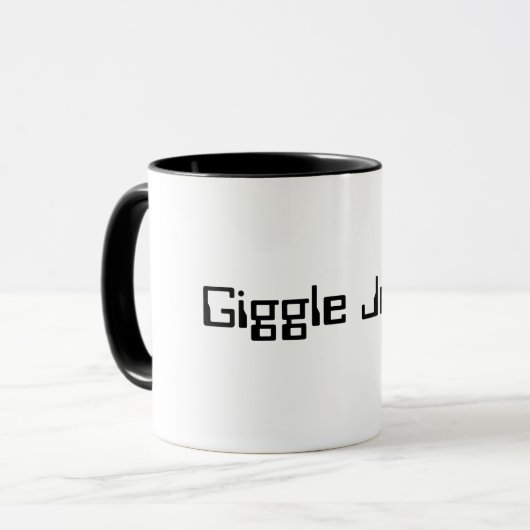 Giggle Saft Alcohol trendy Wort zitieren lustige S Tasse (Vorderseite Links)