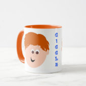 Giggle Tasse Boy Red Head (Vorderseite Links)