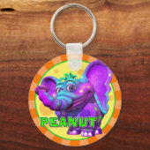 "GiggleBellies" Erdnuss der Elefant-Schlüsselanhän Schlüsselanhänger (Vorderseite)