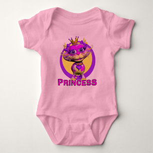 GiggleBellies Prinzessin die Katze Baby Strampler