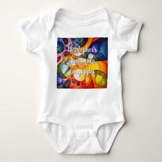 Giggles fröhliches Chaos Fraktal Art Baby Bodysuit Baby Strampler (Vorderseite)