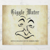 Giggli Wasser und Ihr Text Bierflaschenetikett (Einzelnes Label)