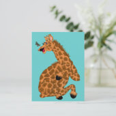 Giggling Giraffe Postkarte (Stehend Vorderseite)