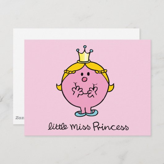 Giggling Little Miss Princess Postkarte (Vorne/Hinten)