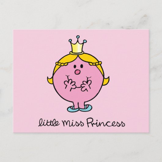 Giggling Little Miss Princess Postkarte (Vorderseite)