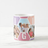 Gigi 5 Foto Editable 4 Letter Bee and Honeycomb Kaffeetasse (Mittel)