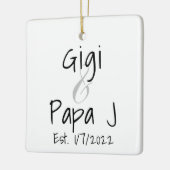 Gigi and Papa J Keramikornament (Links)