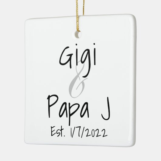 Gigi and Papa J Keramikornament (Links)