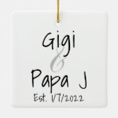 Gigi and Papa J Keramikornament (Rückseite)
