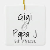 Gigi and Papa J Keramikornament (Vorderseite)