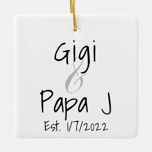 Gigi and Papa J Keramikornament (Vorderseite)