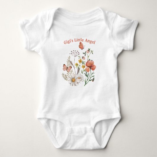 Gigi Baby Bodysuit New Säugling Blume Bekleidung Baby Strampler (Vorderseite)