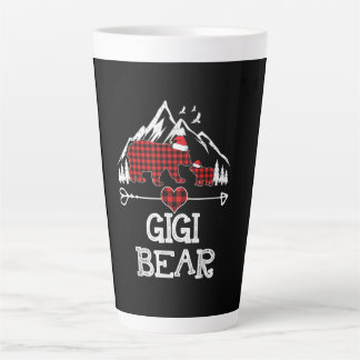 Gigi Bear Christmas Pajama Red Pläd Buffalo Milchtasse