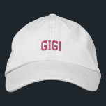 Gigi Bestickte Baseballkappe<br><div class="desc">Cute baseball cap for grandma.</div>