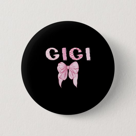 Gigi Birthday Girl Matching Coquette Nk Bow Button (Vorderseite)