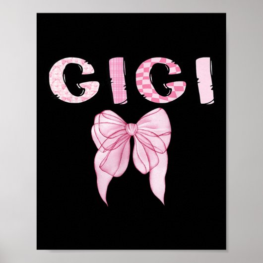 Gigi Birthday Girl Matching Coquette Nk Bow  Poster (Vorne)