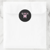Gigi Birthday Girl Matching Coquette Nk Bow  Runder Aufkleber (Tasche)