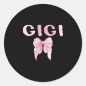 Gigi Birthday Girl Matching Coquette Nk Bow  Runder Aufkleber (Vorderseite)