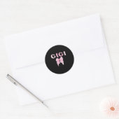 Gigi Birthday Girl Matching Coquette Nk Bow  Runder Aufkleber (Umschlag)