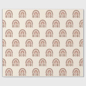 Gigi Boho Rainbow Niedliche Grandma Geschenke Geschenkpapier (Flach)