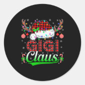 Gigi Claus Christmas Lights Matching Family Xmas P Runder Aufkleber (Vorderseite)