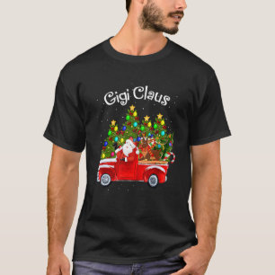 Gigi Claus fährt Auto Santa Pickup Rentier & Chris T-Shirt