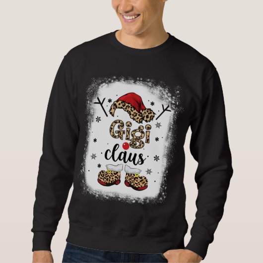 Gigi Claus Matching Family Christmas Pajamas Grand Sweatshirt (Vorderseite)