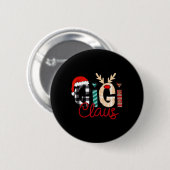 Gigi Claus Reindeer Christmas Button (Vorne & Hinten)