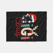 Gigi Claus Reindeer Christmas Fleecedecke (Vorderseite (Horizontal))