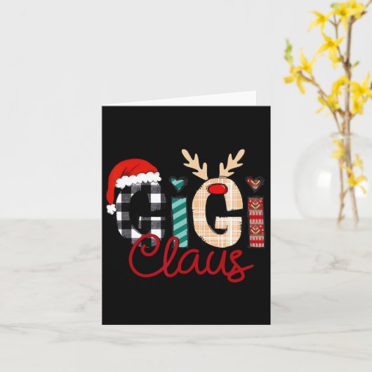 Gigi Claus Reindeer Christmas Karte (Gelbe Blume)