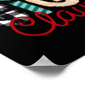 Gigi Claus Reindeer Christmas Poster (Ecke)