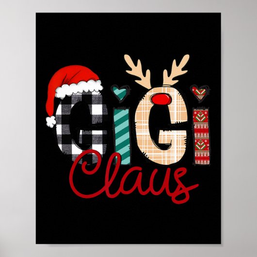 Gigi Claus Reindeer Christmas Poster (Vorne)