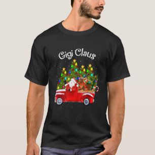Gigi Claus Riding Car Santa Lieferwagen Rentierzuc T-Shirt