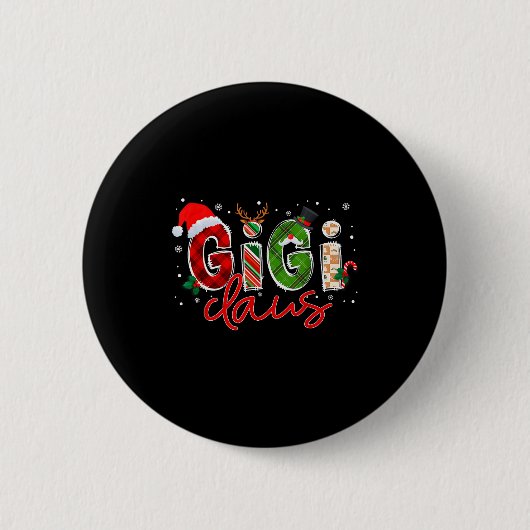 Gigi Claus Santa Claus Family Matching Christmas P Button (Vorderseite)